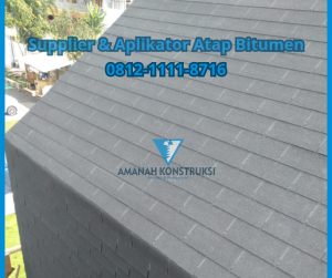 Harga genteng bitumen per lembar Bandung terjangkau di Amanah Konstruksi
